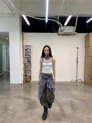 [NEVERSEEZ] Quick-Dry Wide Leg Parachute Pants