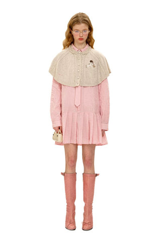 [Moromoro2] Girl & Horse Embroidered Cape  Sweater