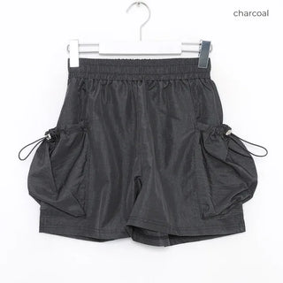 Side pocket nylon shorts