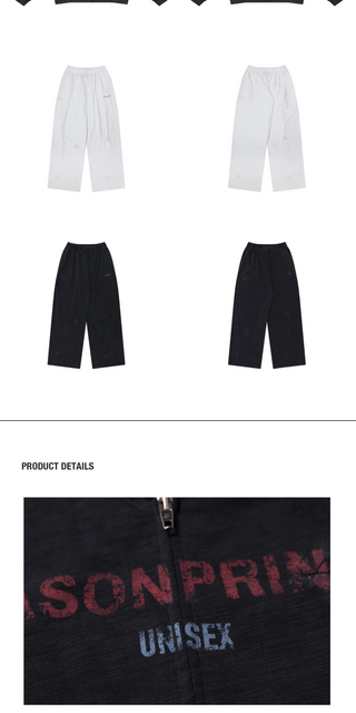 [MASONPRINCE] Print Distressed Slub Set