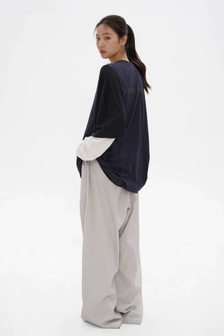 [MASONPRINCE] Lightweight 3-Piece Layered Long Sleeve Tee