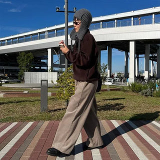 Corduroy Banded Wide Pants