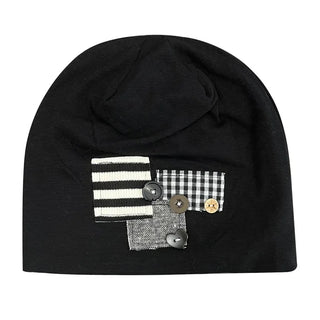 (1 color) Patch Button Beanie