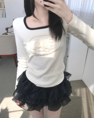 frill see-through skirt