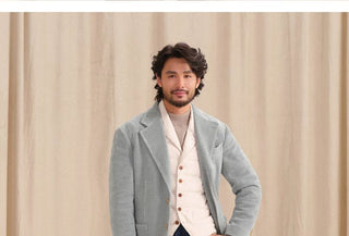 [CULTUM] Knitted Corduroy Blazer