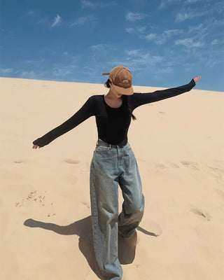Round spandex T-shirt