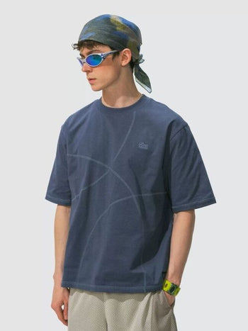 [Monterest] 7A Antibacterial Stitch Panel Relaxed Tee