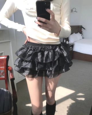 frill see-through skirt