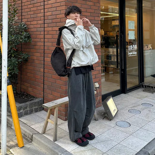 Bio-washed balloon pants