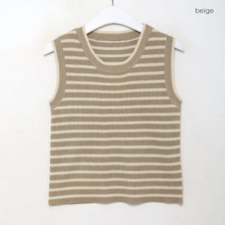 Striped Sleeveless Knit