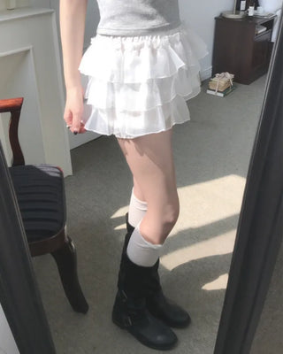 frill see-through skirt