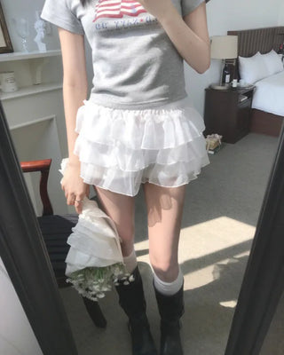 frill see-through skirt