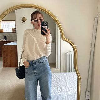 Wide-fit denim pants
