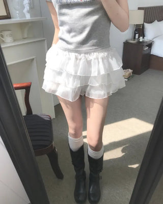 frill see-through skirt
