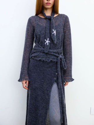 [NeverSeez] Mohair Blend Knit Set