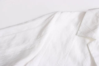 Draped short-sleeved shirt