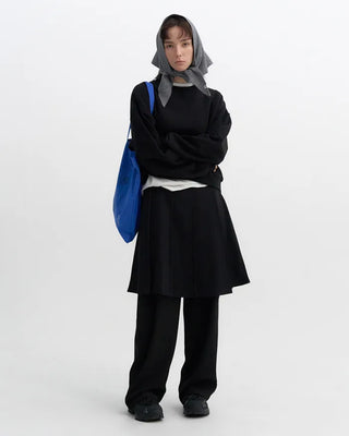 Pleated midi skirt