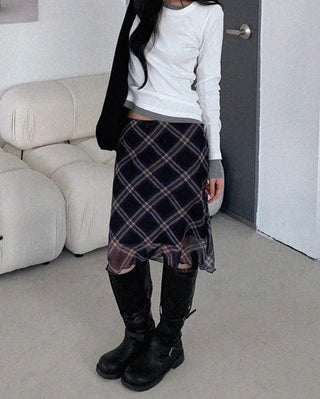 Midi Long Sheer Skirt