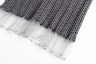 (3 colors) Layered Rib Knit