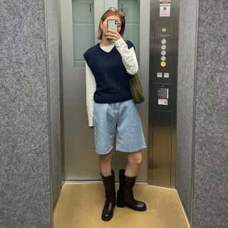 Denim shorts
