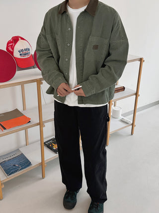 Slow Pigment Crop Work Shirt