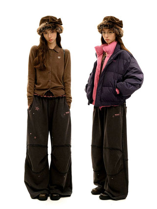 [Moromoro2] Star Studded Distressed Hoodie &  Pants
