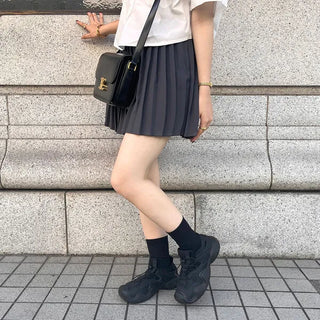 Pleated mini skirt