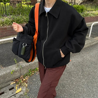 Double-zip cotton jacket