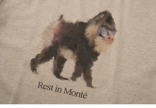 [Monterest] Ink Print Relaxed Fit Crewneck T-Shirt