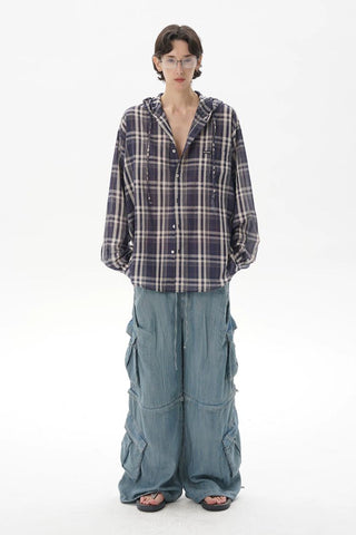 [MASONPRINCE] Lightweight Cotton Plaid Shirt