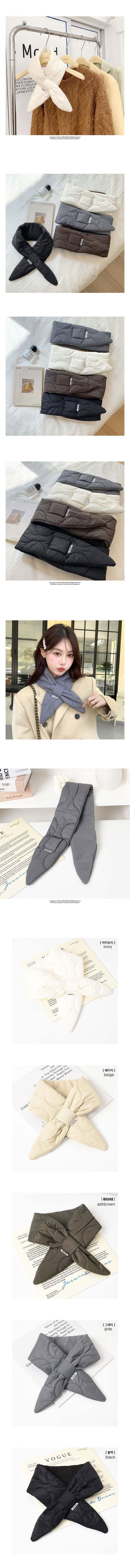 Petite Fleece-Lined Quilted Down Neck Warmer Scarf