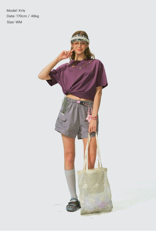 [Monterest] Necklace Print Embroidered Relaxed Tee