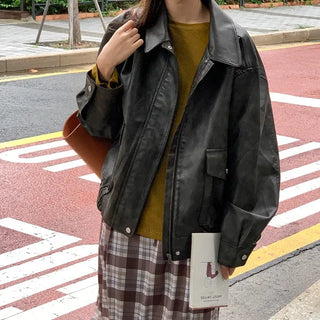 Leather parka