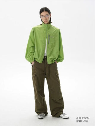 [MASONPRINCE] Lightweight Nylon Stand Collar Jacket