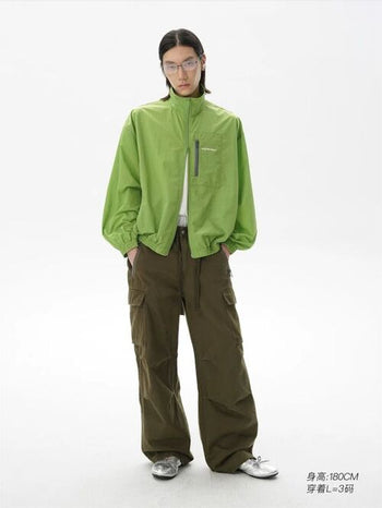 [MASONPRINCE] Lightweight Nylon Stand Collar Jacket