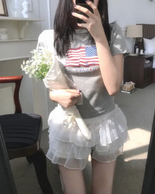frill see-through skirt
