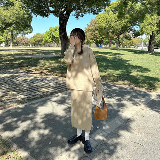 Patterned knit skirt