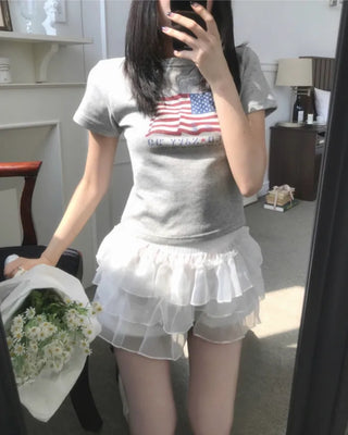frill see-through skirt
