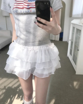 frill see-through skirt