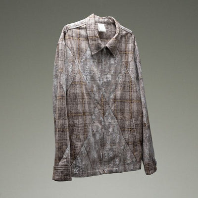 CONP Lace patchwork shirt (gray)