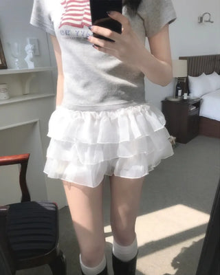 frill see-through skirt