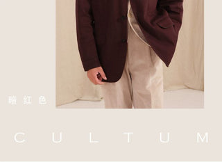 [CULTUM] Washed Cotton Twill Lapel Jacket