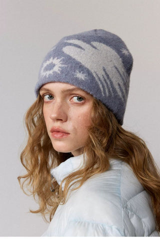[Monterest] Jacquard Pattern Brushed Knit Beanie