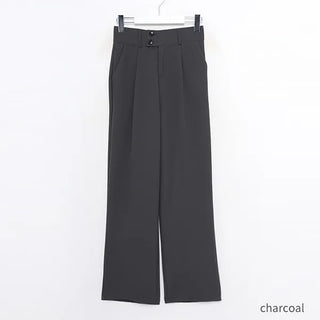 Wide-button slacks