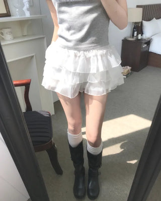 frill see-through skirt