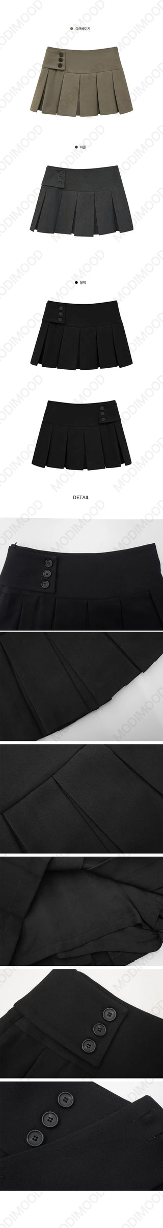 Pleated Mini Skirt Pants - 3 colors