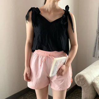 Ribbon sleeveless blouse