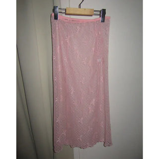 Ribbon tulle layered skirt