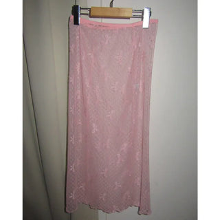 Ribbon tulle layered skirt