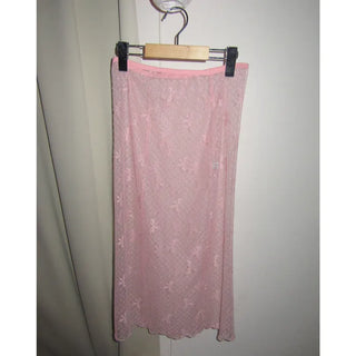 Ribbon tulle layered skirt